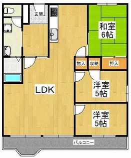 ガーデンハイム狭山B棟【2階】の間取り