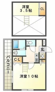 パティオ神戸【1階】の間取り