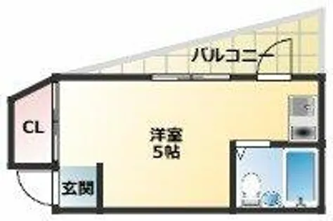 セントラル北田辺【4階】の間取り