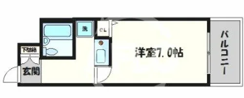 エスリード難波【9階】の間取り