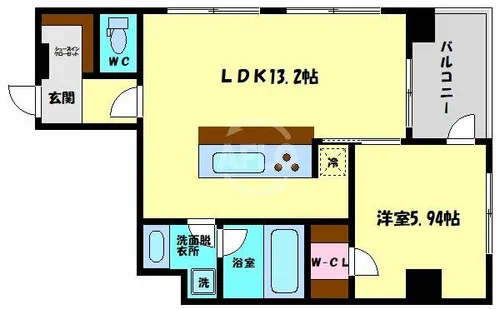 BRAVE天満橋【9階】の間取り