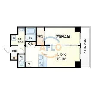 エイチ・ツーオー清水丘【6階】の間取り