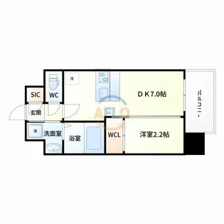 セレニテ十三ミラク【9階】の間取り