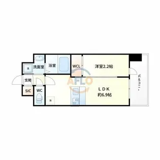セレニテ十三ミラク【4階】の間取り