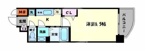 ララプレイス天王寺ルフレ【11階】の間取り