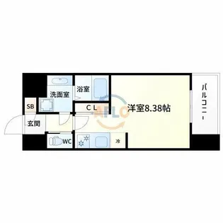 ドゥーエ江坂Ⅲ【13階】の間取り