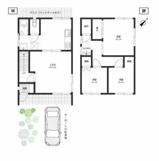 兵庫県加古郡播磨町大中1丁目【一戸建】の間取り