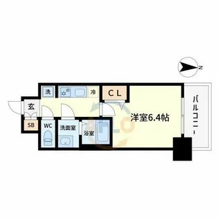 プレサンス堺筋本町エグゼブラン【11階】の間取り