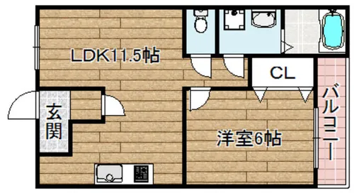 斉田マンション【2階】の間取り