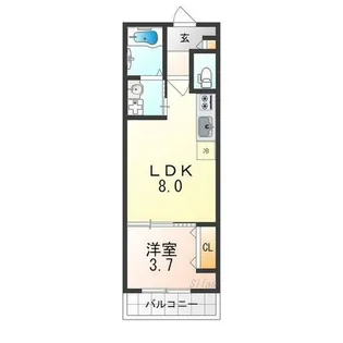 アバンティオ松原布忍【2階】の間取り