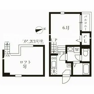 ハーモニーテラス下方町【1階】の間取り