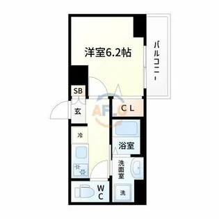 Dimus新大阪【4階】の間取り