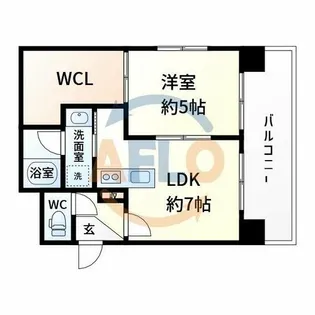 CITY SPIRE十三東【7階】の間取り