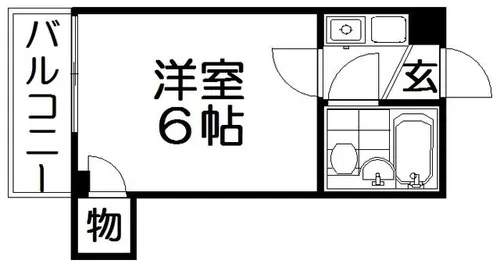 マルエスマンション牧野阪【3階】の間取り