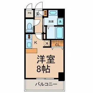グランルージュ栄 Ⅱ【8階】の間取り