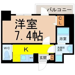 エスリード新栄デュオ【5階】の間取り