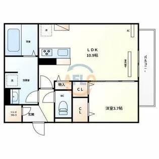 Clashist平野西East【1階】の間取り