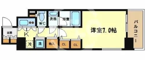 ユーレジデンス淀屋橋【9階】の間取り