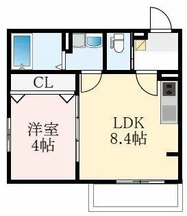 大阪府藤井寺市道明寺5丁目【アパート】の間取り