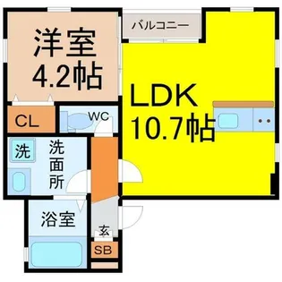 DEVELD菊井【2階】の間取り