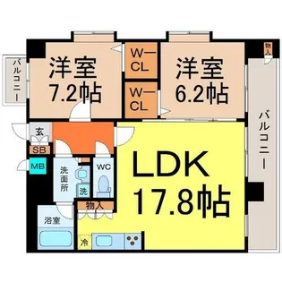 プロビデンス葵タワー【14階】の間取り