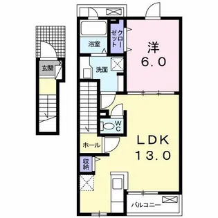 フラン アンジュ【2階】の間取り