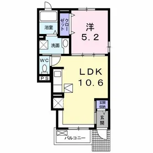 ハイムコンフォート下地【1階】の間取り