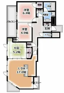 サンマークスだいにちサンタワーレジデンスG棟【25階】の間取り