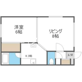 スリーオークスⅥ(6)【203号室】の間取り