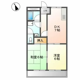 サンチェリオA【2階】の間取り