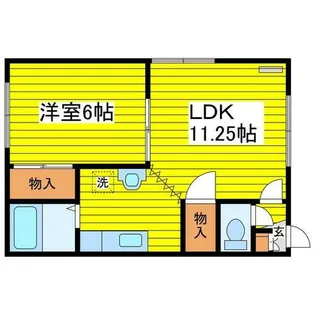 スリーオークスⅠ【203号室】の間取り
