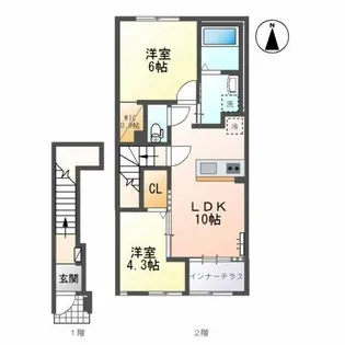 Ange.I (アンジェ・アイ)【2階】の間取り