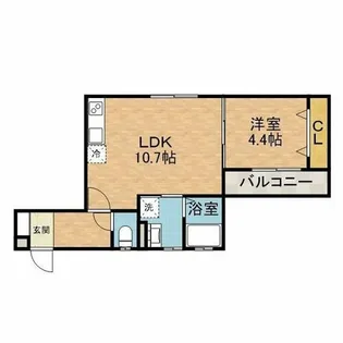 クレシタ茨木【2階】の間取り