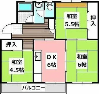 平田台住宅14号棟【3階】の間取り