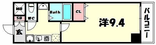 ブリックロード山の手【2階】の間取り