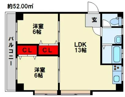 富士ビル【501号室】の間取り