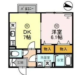 パセオ青山【1階】の間取り