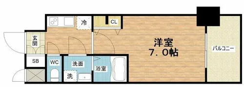 エスリードレジデンス都島シティフロント【12階】の間取り