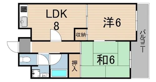 フリーデ立花【3階】の間取り