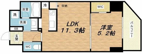 one o one 内代【7階】の間取り