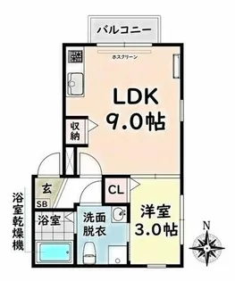 アリビオ【3階】の間取り