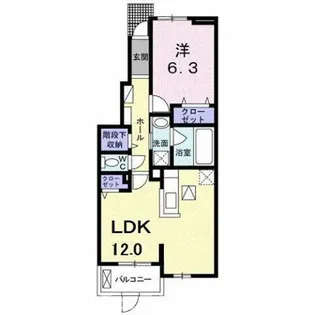 グレイス牛川【1階】の間取り