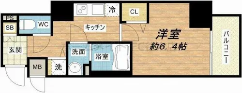 プレサンス松屋町グレース【12階】の間取り