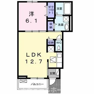 フレスクーラ北島【1階】の間取り