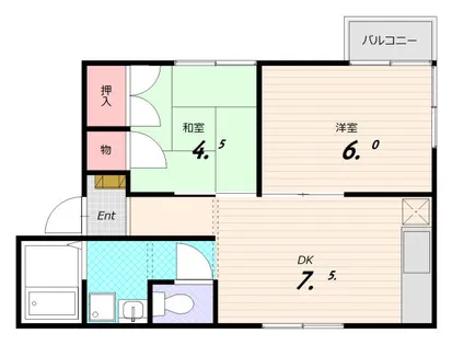 エイシンハイツ【2階】の間取り