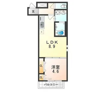 フジパレス岸和田下松【1階】の間取り