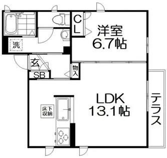 シャーメゾン ソレイユ【1階】の間取り