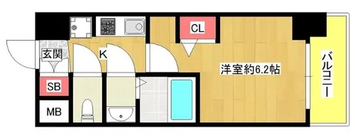 エステムコートディアシティWEST【12階】の間取り