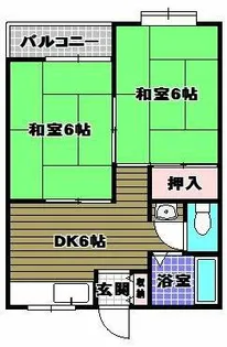 ツカサロイヤルハイツ千代田【2階】の間取り
