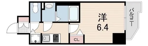 プレサンスみなと元町駅前【2階】の間取り